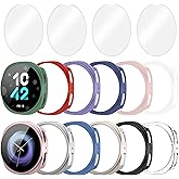 Bougraite 12+4 Pack Case for Samsung Galaxy Watch 8 40mm with Tempered Glass Screen Protector, Waterproof Hard PC Scratch Resistant Protective Cover Compatible with Galaxy Watch 8 40mm