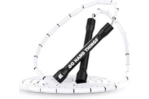 ELITESRS Elite Jumps Beaded Jump Rope | Adjustable Jump Ropes for Fitness w/Unbreakable Handles and Shatterproof Beads | Crossover Jump Rope, Perfect Addition to Your Exercise Equipment | Segmented Jump Rope