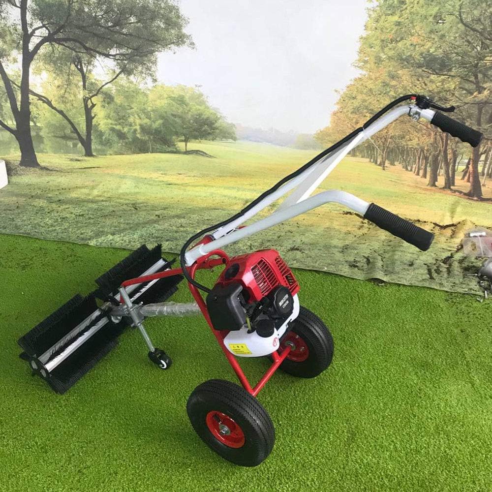 43Cc Hand Held Gas Power Sweeper Broom Concrete Driveway Walk Behind Cleaner