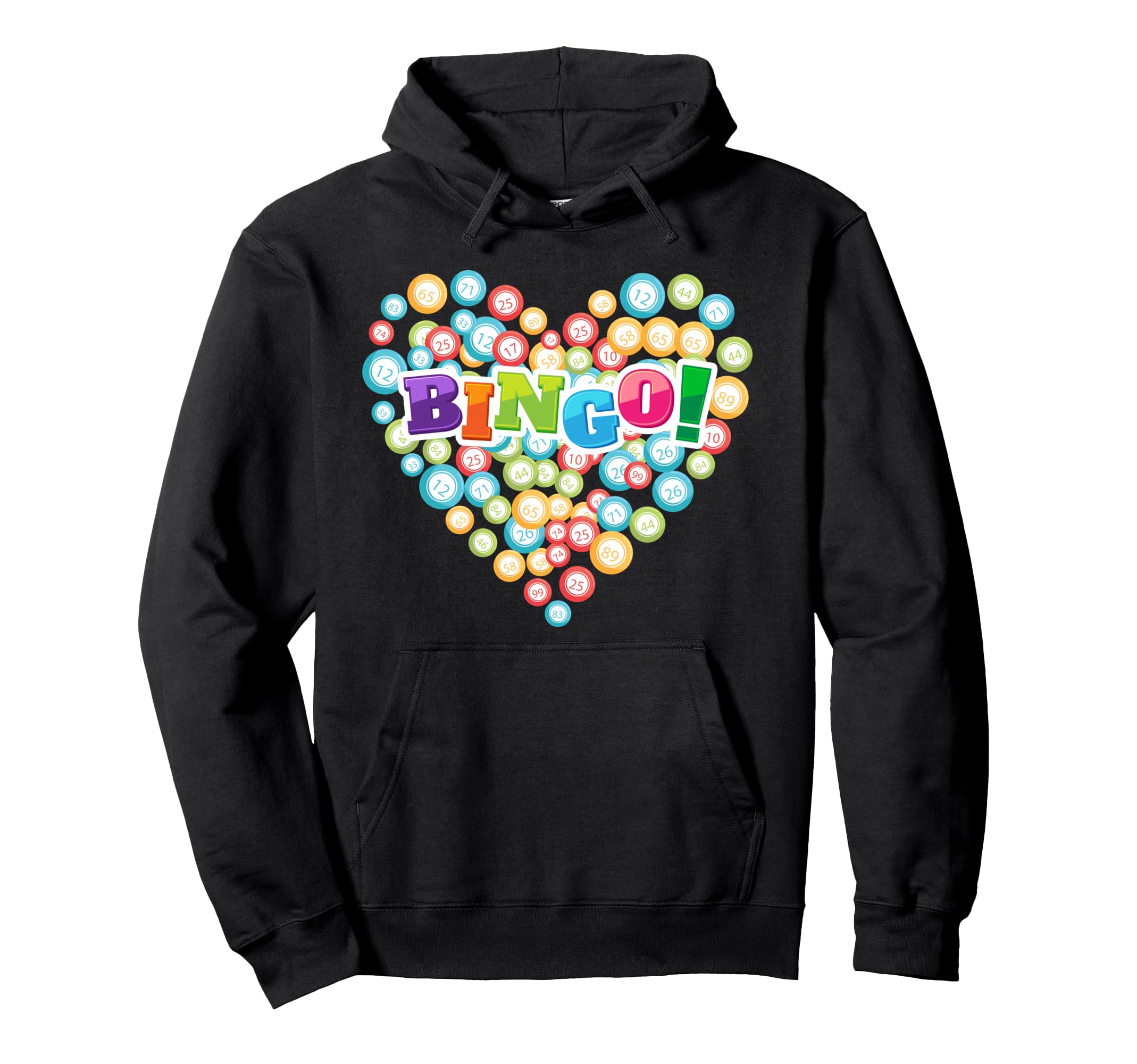 Lottery Bingo Player Gambling Lover Gift Lotto Heart Bingo Pullover Hoodie