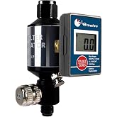 LE LEMATEC Digital Air Pressure Regulator with Water Separator, 1/4 NPT | Inline moisture trap, oil/dirt filter dryer, LCD ga