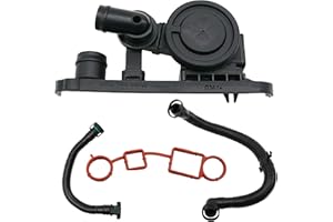 OXCANO 06F129101R PCV Crankcase Vent Valve + Gasket + Hose Compatible with Audi A3 2006, A4 2005 2006 2007 2008, Volkswagen G