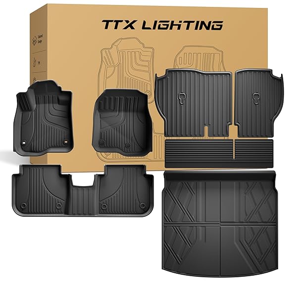 FLOOR MATS FIT FOR HONDA CRV 2023 2024 2025 2026 ALL MODELS (INCLUDE HYBRID) – TTX LIGHTING CR-V ALL WEATHER FLOOR LINERS & CARGO LINER WITH BACKREST MATS CAR MATS ACCESSORIES (FIT UPPER DECK)