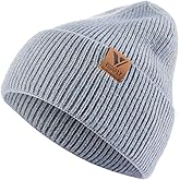 Vgogfly Beanie Men Slouchy Knit Skull Cap Warm Stocking Hats Guys Women Striped Winter Beanie Hat Cuffed Plain Hat