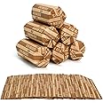 L LIKED 105 Pcs Striped Flat Coin Wrappers Half Dollars Rolls Only, Brown (105 Pcs - Half Dollars)