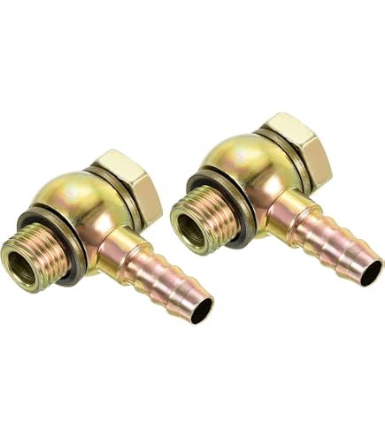 4 Raccordi In Ottone Uxcell – Connettore Metrico M10x1.25 Maschio A Barb Tubo ID 10mm - Foto 2