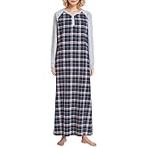 Latuza Women's Full Length Cotton Flannel Nightgown