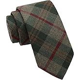 GHTIYLP Mens Tie Cotton Skinny Ties for Men, Plaid Striped Men's Neckties Cashmere Wool Necktie for Business Wedding Party