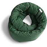 Huzi Infinity Pillow - Travel Neck Pillow - Versatile Soft 360 Support Scarf - Machine Washable - Home Travel Flight Road Trips Airplane Sleeping (Pine Green)