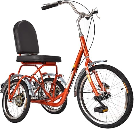 Amazon Co Jp 大人の三輪車 シングルスピード インチ 3ホイール バイク 自転車 クルーズトライク と リア 買い物カゴ にとって 先輩 女性 男性 Color Orange ホーム キッチン