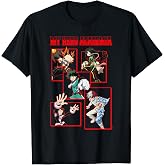 My Hero Academia Red Block Character Collage Anime T-Shirt