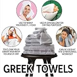GC Gaveno Cavalia Greek Key Bath Sheets 80x140 cm 2 Pack Grey 500 GSM view 4