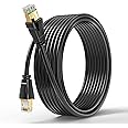 BlueRigger CAT 8 Outdoor Ethernet Cable - 25FT (RJ45, 40Gbps, 2000MHz, Weatherproof, UV Resistant CAT8 Internet Cable) High Speed LAN Network Cable - Compatible with Game Consoles, HDTV, Router, PC