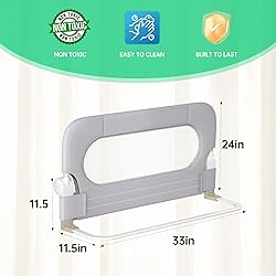 UPGOGO Folding Toddler Bed Rails for Crib,Safety