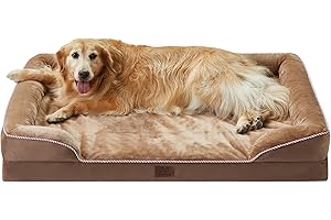 WNPETHOME Orthopedic Dog Beds for Large Size Dogs, Big Waterproof Dog Couch Bed with Washable Removable Cover, Medium Pet Bed Sofa with Sides