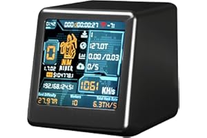 HELTEC AUTOMATION Heltec NM-TV 154 - ESP32 TFT Bitcoin Solo Lottery Miner 1.54 inch Smart Gift Small TV Desktop Clock 1060 KH/s Hashrate, 2000% Win Boost, WiFi/BLE, No PC Needed (Black)