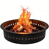 BigXwell Smokeless Fire Pit Ring 36 Inch | Heavy Duty Fire Ring for Outside Firepit Insert with Anti-Rust Coating, DIY Above or In-Ground for Backyard Patio Camping