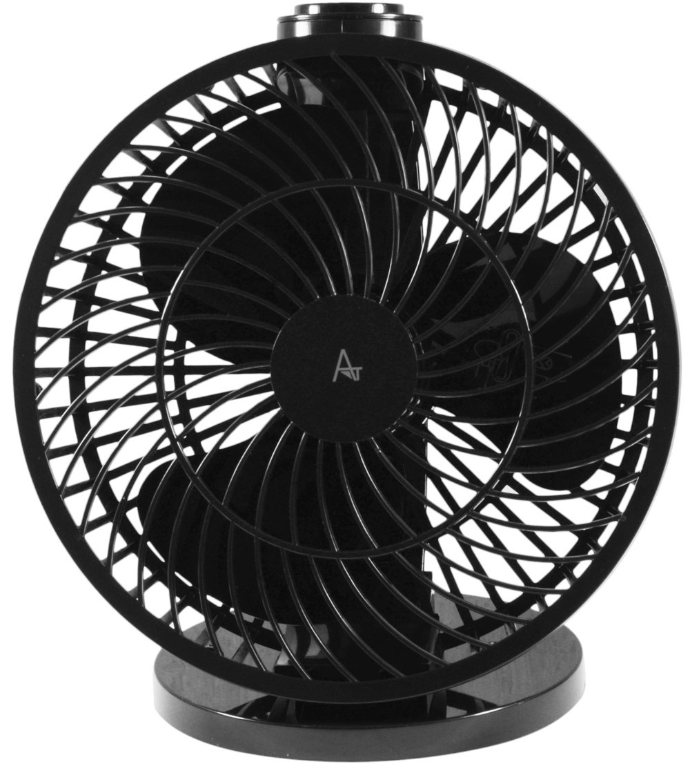 AntilaTech USB Powered Quiet Personal Desktop Mini Fan with Variable Speed Control and Portable Lightweight Design – Suitable for Study, Office, Workshop, Camping and Travel (Black)