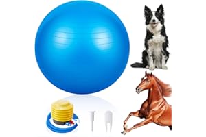 Suilung 48 Inch Giant Herding Ball Anti Burst Ball Please Watch VCR for How to Inflation Horse Toys for Horse Stall Entertainment Play, Pump Included