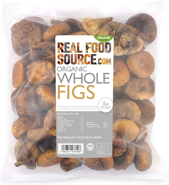 RealFoodSource Certified Organic Whole Figs (4KG) Amazon.co.uk Grocery