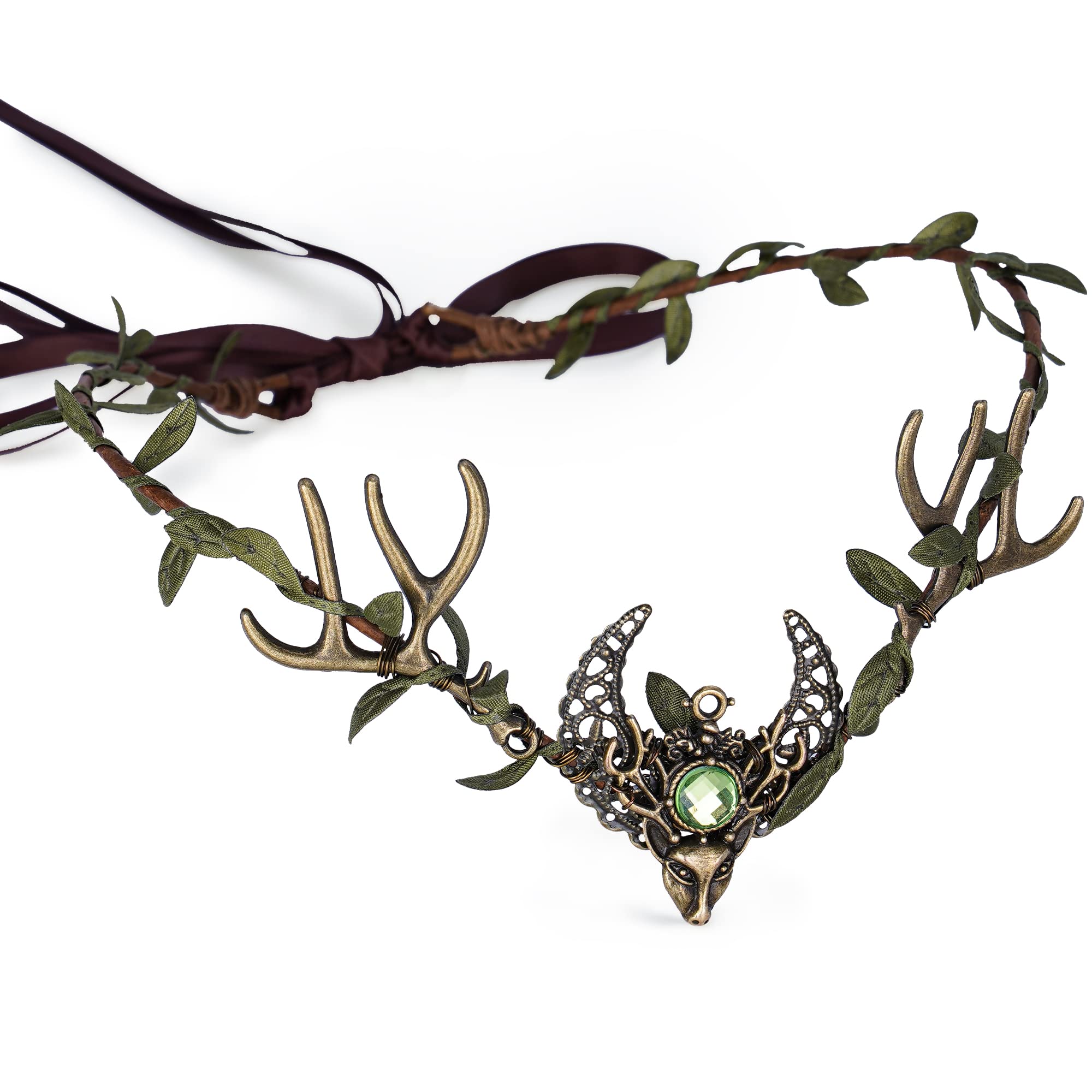 MOSTORY Forest Antler Crown Circlet for Party Cosplay Festival