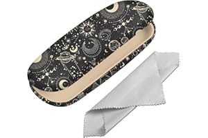 BHAHB Eyeglasses Case Hard Shell Protective Case for Glasses Eyeglass Box with Cleaning Cloth for Girls Women Cute Aesthetic