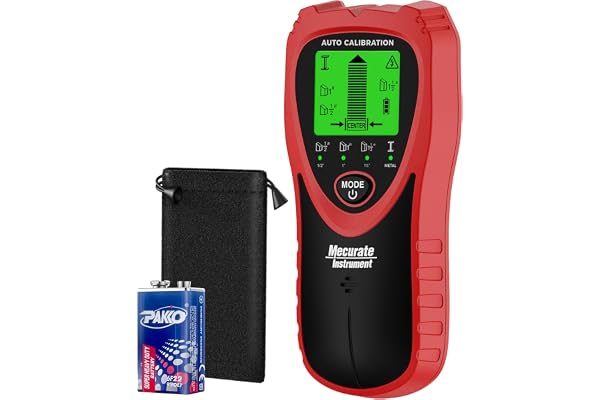 Mecurate Stud Finder Wall Scanner with Fast Auto Calibration, 4-Mode Wall Stud Detector for Drywall, Wood Stud and Metal Dete