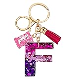 SELOVO Purple Women Girl Capital Letter Initial F