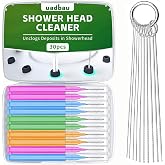 uadbau Shower Head Cleaner Tool Set, Multi-Size Shower Head Cleaning Brush for Small Hole Anti-Clogging Nozzle with Storage Boxes, Picks Fitting Nozzle Unclogger for Household Bathroom (30 Pcs)