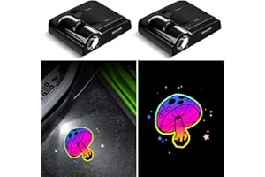VAITARKLI Car Door Lights Projector, Mushroom Car Door Projector Lights Universal Welcome Courtesy Ghost Shadow Lamp Fit for All Car Models Mushroom Car Accessories