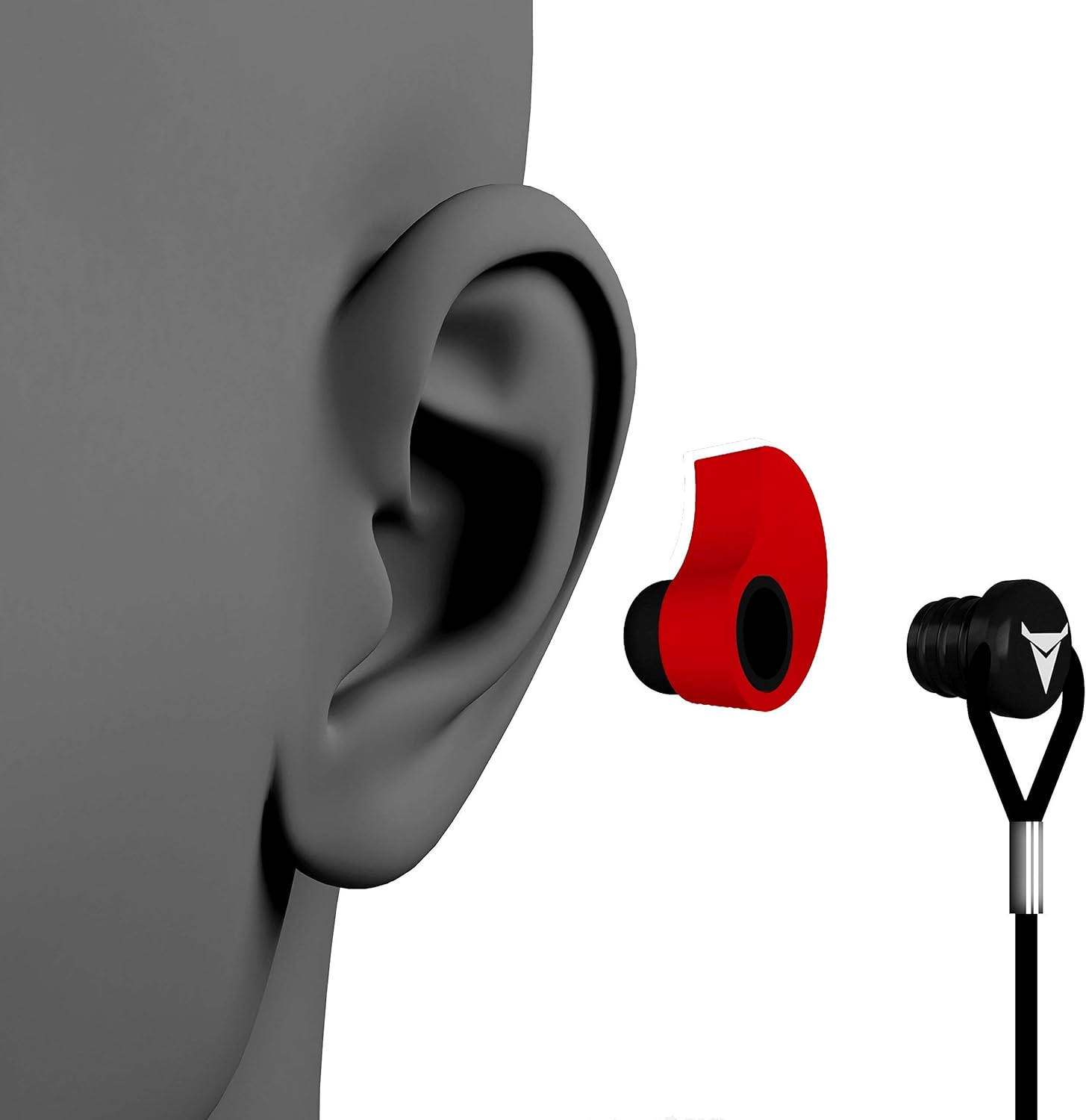 Decibullz - Custom Earplug Lanyard, Black - Image 4