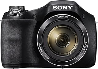 Sony DSC-H300 Digitalkamera Einstiegsbridge (20,1 MP, optischer 35fach Zoom, 25mm Weitwinkel-Objektiv, optischer Bildstabilisator SteadyShot, HD Video) schwarz