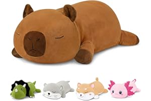 TOYSYM Weighted Stuffed Animals, Capybara Plush with Weighted Beads, Cute Capybara Stuffed Animals Pillow Gifts for Adults Ki