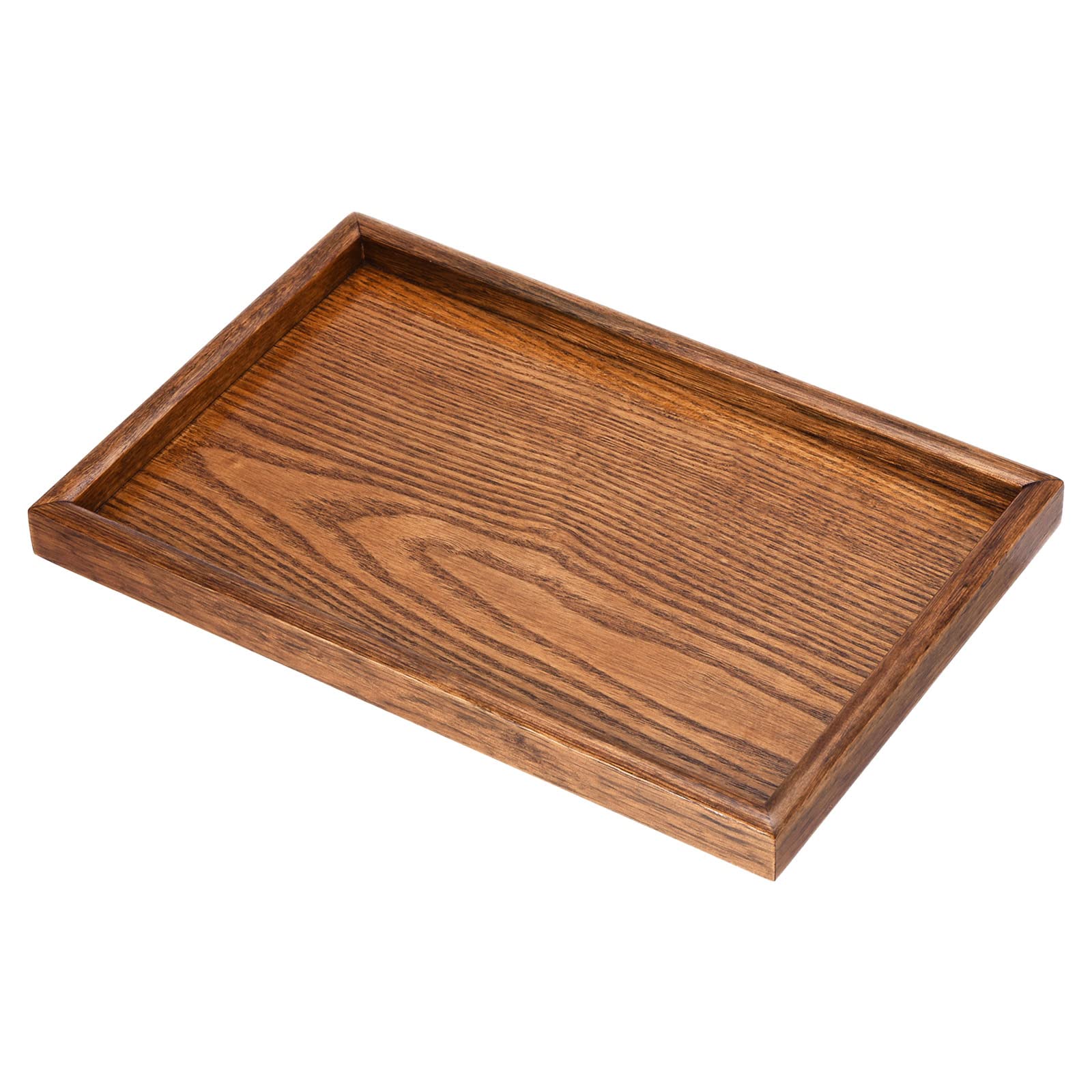 PATIKIL Wood Serving Tray 30x20cm/12x8 Inch Outer Base, Rectangular Decorative Platter for Home Decor Kitchen Table Candle Holder, Brown