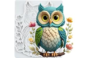 TAOXIBEI Owl Silicone Mold Bird Owl Polymer Clay Molds for DIY Crafts Epoxy Resin Casting Air Dry Polymer Clay Plaster Jewelry Making