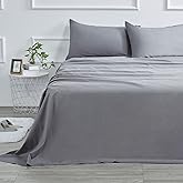 Best Season 400 Thread Count Cotton Queen Size Sheet Set (Gray Color) 4 Piece - 100% Long Staple Cotton Sheets Set, Soft Cotton Bed Sheets Sets with Deep Pocket fit Upto 16 inch