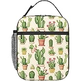 SIUKUS Insulated Lunch Box for Kids Boys Girls, Reusable Lunch Bag for School, Office, Picnic, Work, Travel, Green Cactus Theme Lunch Box