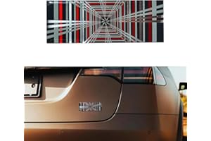 YHCDSEA Dual Motor Badge Emblem Sticker Plaid Decor Compatible for Model 3 Y X S Accessories (A-Plaid)