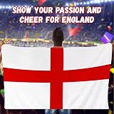 SHATCHI England Flag St George’s Cross 8 x 5ft Polyester with Brass Eyelets view 3