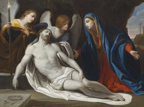 Amazon.co.jp: Guido Reni ジクレー キャンバスに印刷 -有名な絵画 美術品 ポスター-再生 壁の装飾(キリストの死体とマリア  3)ビッグサイズ 132.1 x 99cm: ホーム&キッチン
