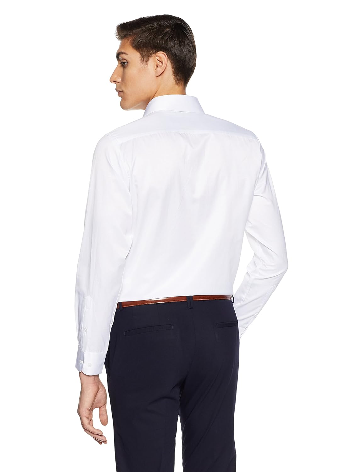 diverse men's solid regular fit cotton formal shirt