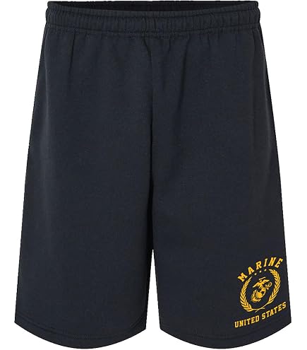 Classic United States Marines Gold Super-Comfort Sweat Shorts in