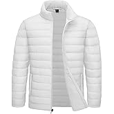 TACVASEN Men's Lightweight Puffer Jacket Winter Quilted Puffy Jackets Warm Water-Resistant Windproof Insulated Coats