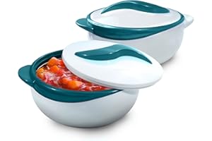 Pinnacle Insulated Casserole Dish with Lid 1.5 qt. Hot Pot Food Warmer/Cooler –Great Thermal Soup/Salad Serving Bowl- Stainle