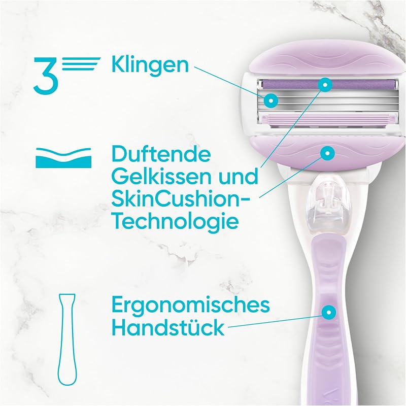 Comfortglide Breeze Rasierklingen, 10 Ersatzklingen, Lila