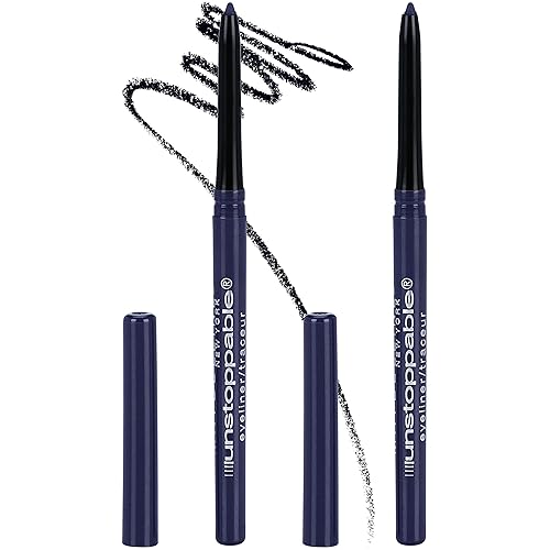 Maybelline Unstoppable Waterproof Mechanical Blue Eyeliner Pencil, Easy to Apply, Smooth Glide, Up to 24 Hour Wear, Sapphire, Pack of 2