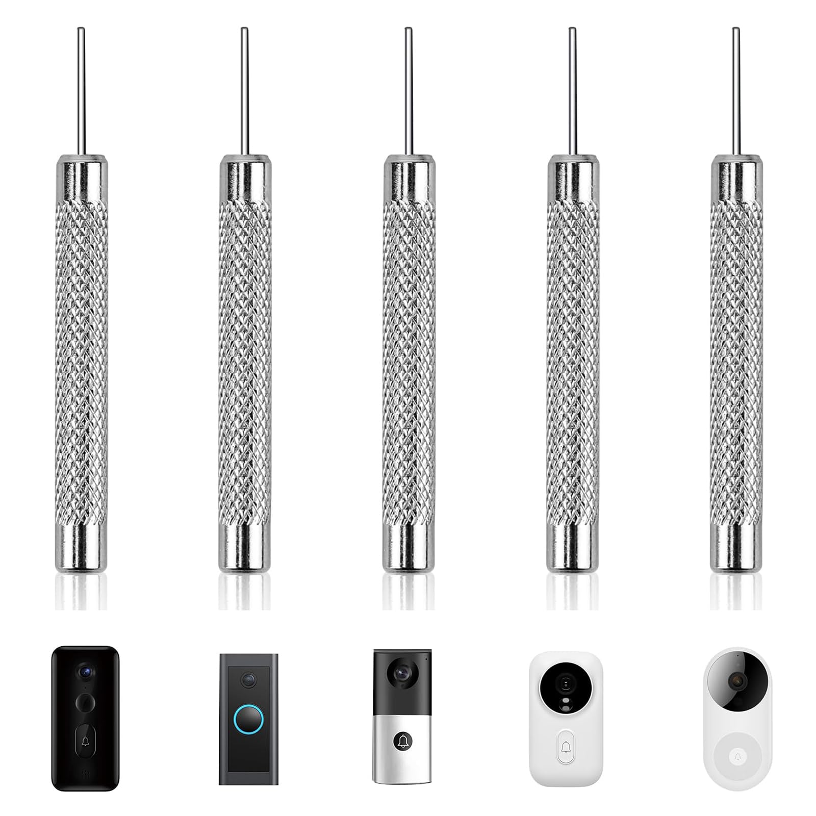 5 Pack Doorbell Removal Pin Release Key Security Removal Tool Replacement Ring Doorbell Accessories Compatible with Eufy Chime Nest Blink Arlo Google Video Doorbell Sim Card Removal Tool