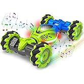 Fosgoit Gesture RC Car, 2.4GHz 4WD Gesture Sensing RC Stunt Car Toys for 6-12 Years Old Boys Girls, Hand Controlled Remote Drift Twist Offroad 360° Rotation with Lights Music for Birthday Gifts