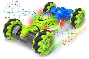 Fosgoit Gesture RC Car, 2.4GHz 4WD Gesture Sensing RC Stunt Car Toys for 6-12 Years Old Boys Girls, Hand Controlled Remote Drift Twist Offroad 360° Rotation with Lights Music for Birthday Gifts