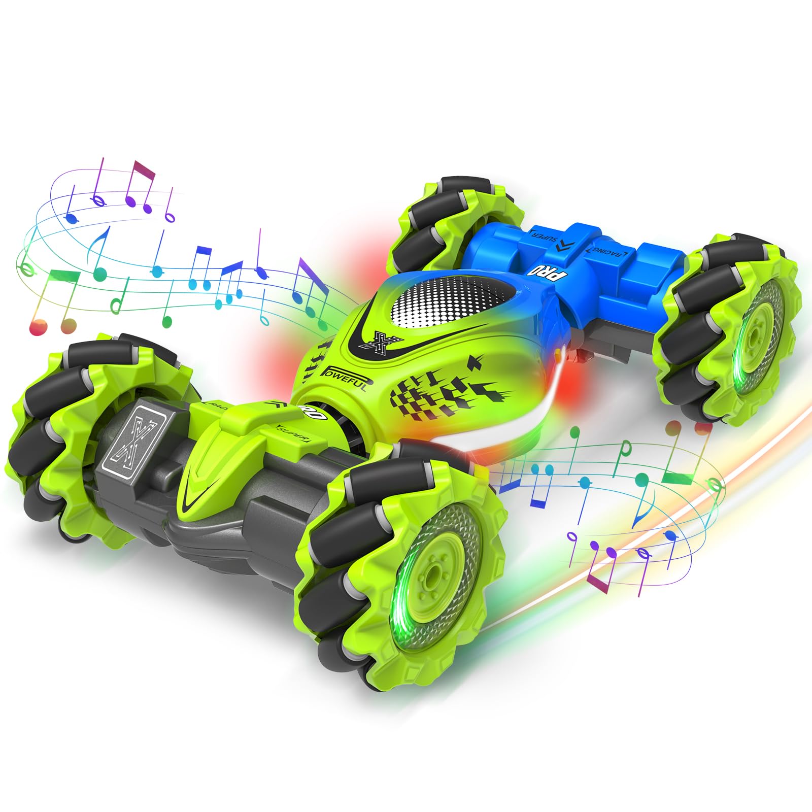 Photo 1 of ***hand controller missing*** Fosgoit Gesture RC Car, 2.4GHz 4WD Gesture Sensing RC Stunt Car Toys for 6-12 Years Old Boys Girls, Hand Controlled Remote Drift Twist Offroad 360° Rotation with Lights Music for Birthday Gifts